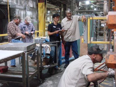 The department's focus includes lean manufacturing and sustainable business practices. Students have visited production facilities to evaluate processes and make recommendations for improvement.