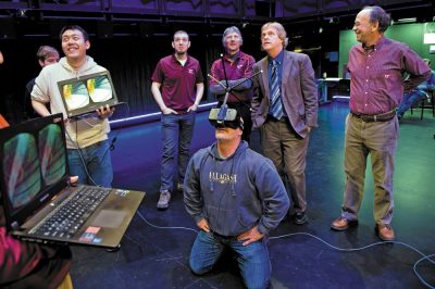 Jim Cantore visits Virginia Tech's Cube