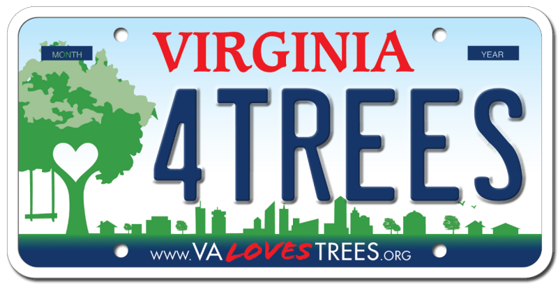 New License Plate: Virginia Loves Trees