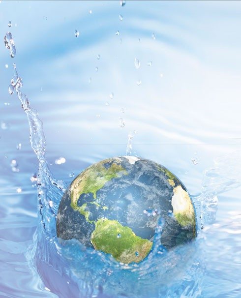 Earth in water